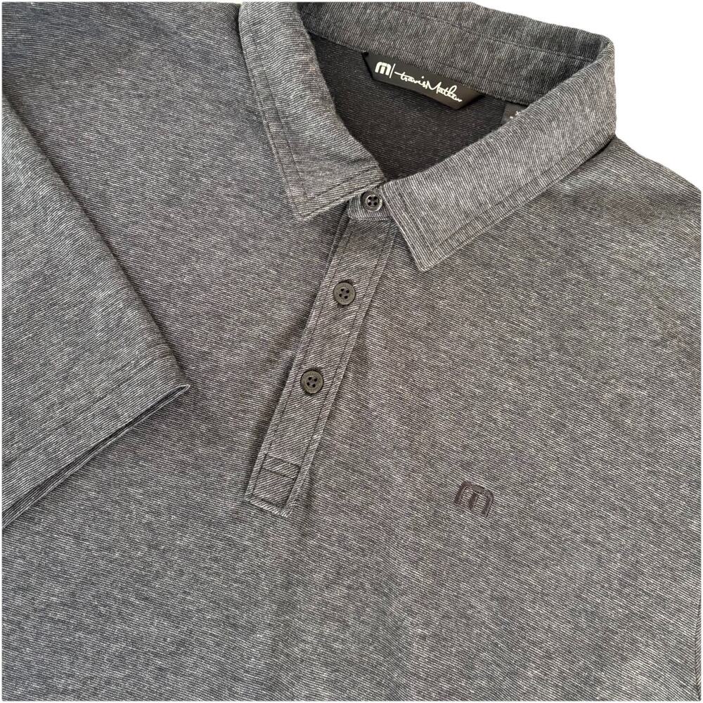 Travis Mathew Polo Shirt Men's Size XL Dark Gray Short Sleeve Golf Pima Cotton